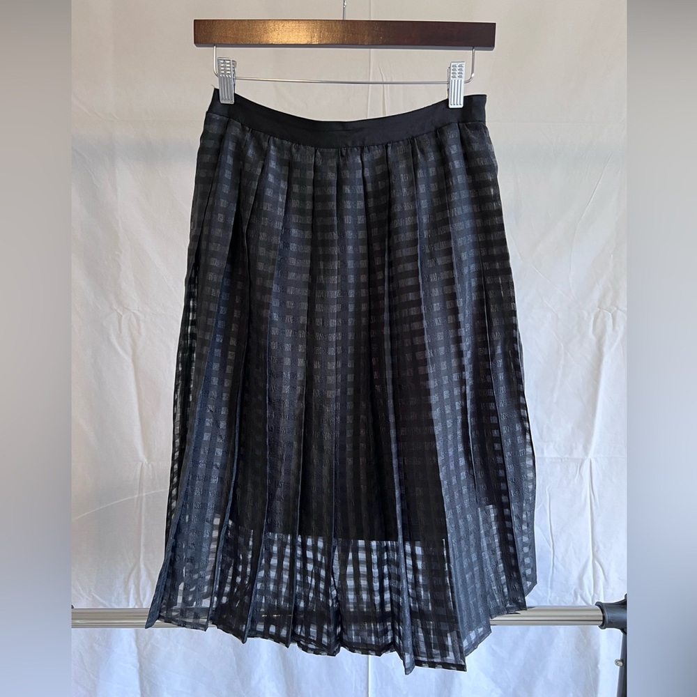 Elle Pleated Accordion Black Skirt